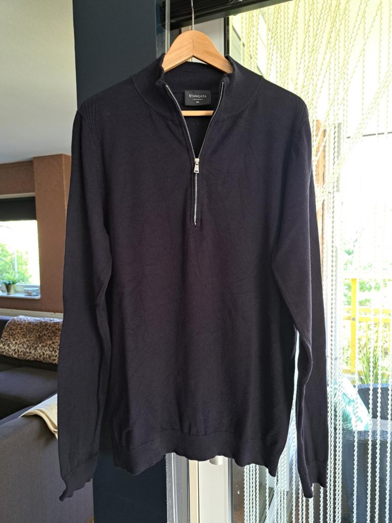 Stangata L'Essenziale Heren Trui met Rits - Maat XL, Kleding | Heren, Stangata L'Essenziale, Blauw, Maat 56/58 (XL), Ophalen of Verzenden