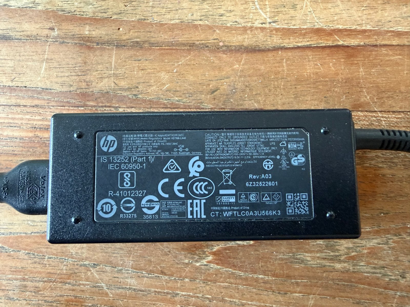 HP Laptop Oplader / Adapter 45W - Origineel en Goed Werkend, Ophalen of Verzenden, Gebruikt