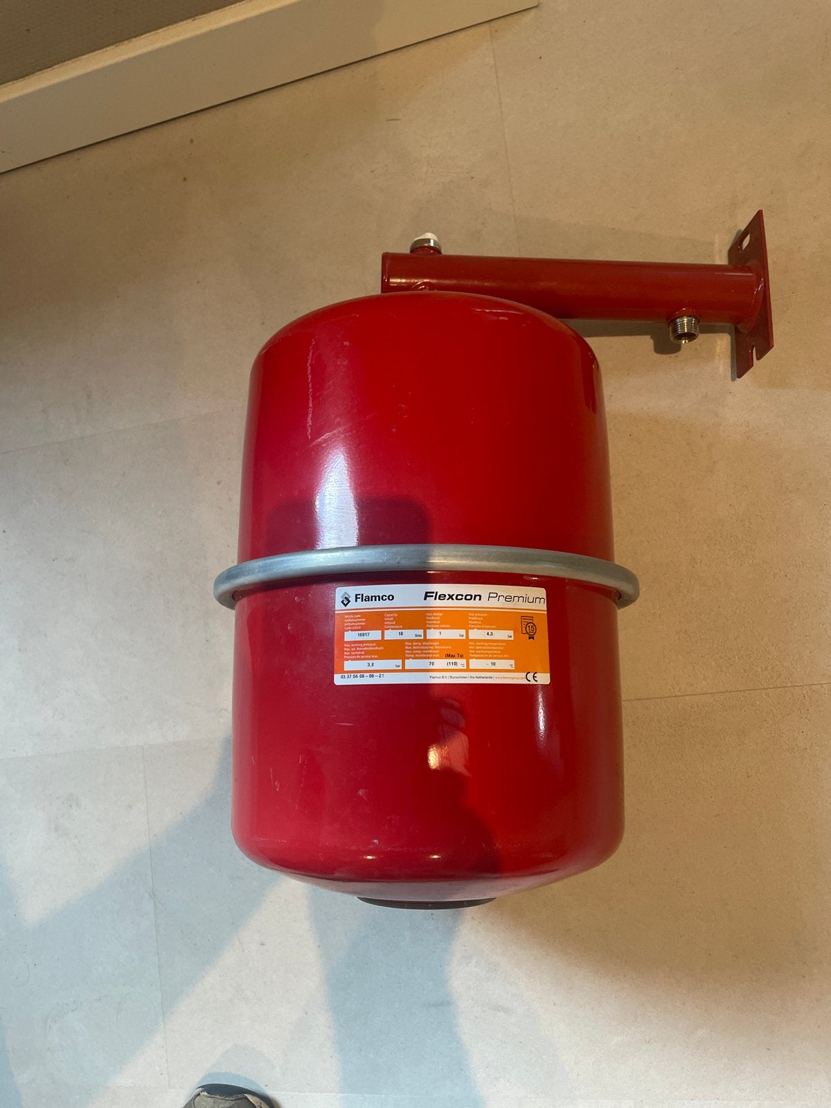 Flamco Flexcon Premium Expansievat 18 liter, 30 tot 80 cm, Overige typen, Minder dan 60 cm, Ophalen of Verzenden