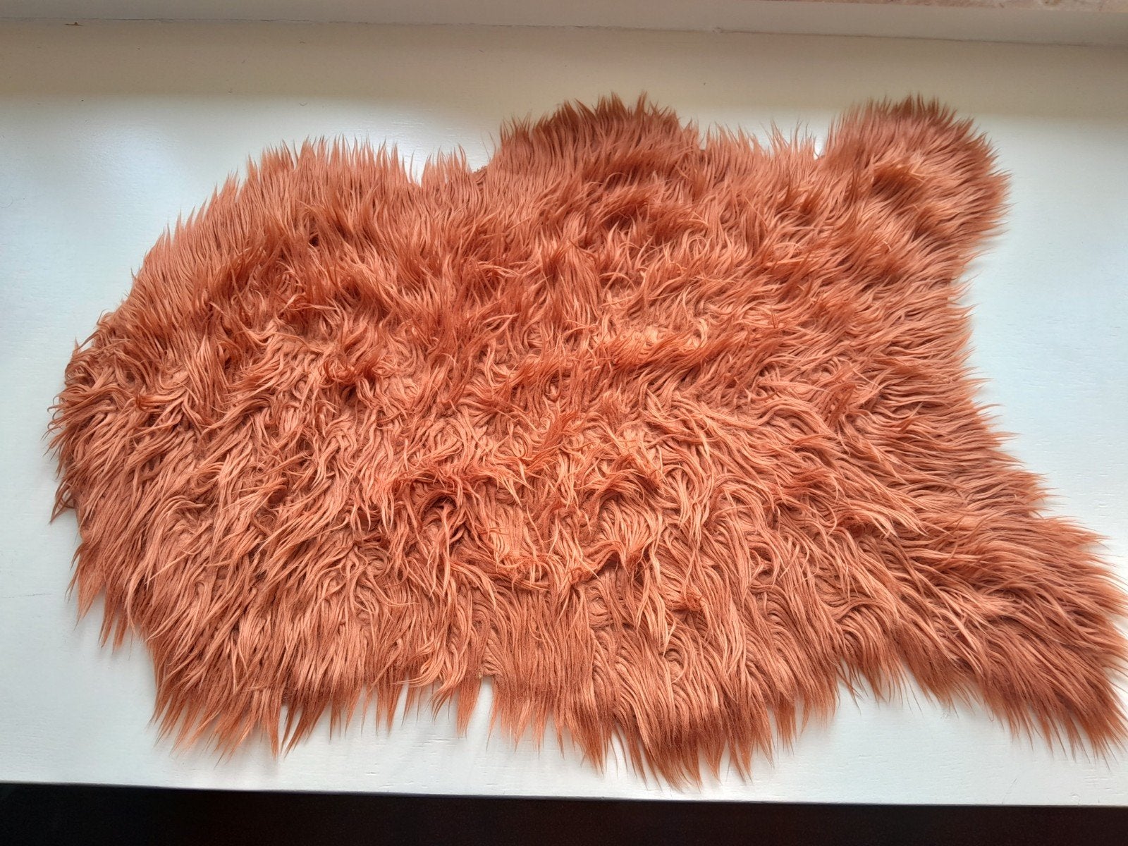 Kleed oranje bruin ~ kinderkamer woonkamer, Ophalen of Verzenden, Bruin, Rechthoekig, 50 tot 100 cm