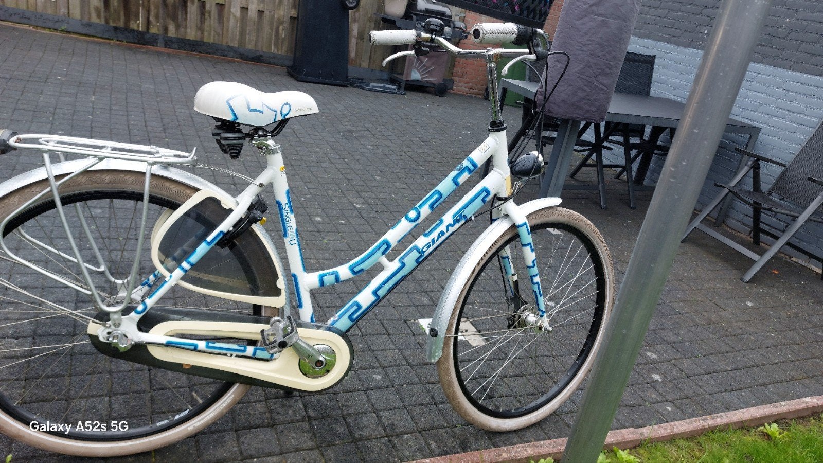 Giant Damesfiets - Wit/Blauw - Nette Staat, Ophalen of Verzenden