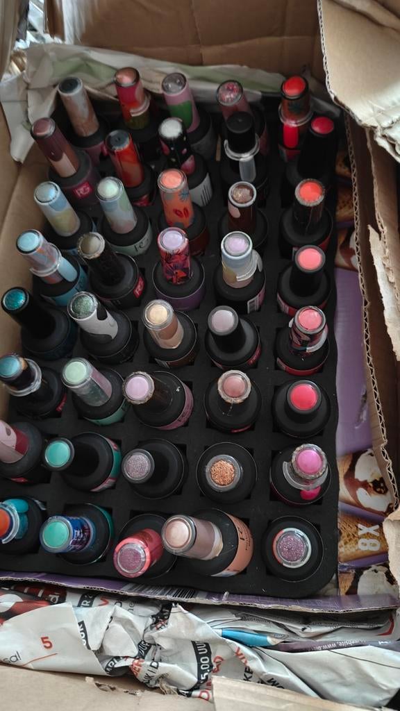 45 pink gellac potjes goede staat., Ophalen of Verzenden, Handen en Nagels