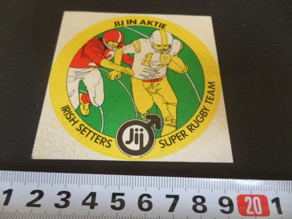 sticker kleding mode JIJ in aktie irish setters super rugby, Ophalen of Verzenden, Zo goed als nieuw