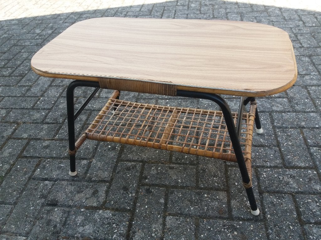 vintage tafeltje, Ophalen, Minder dan 55 cm, Gebruikt, Metaal of Aluminium