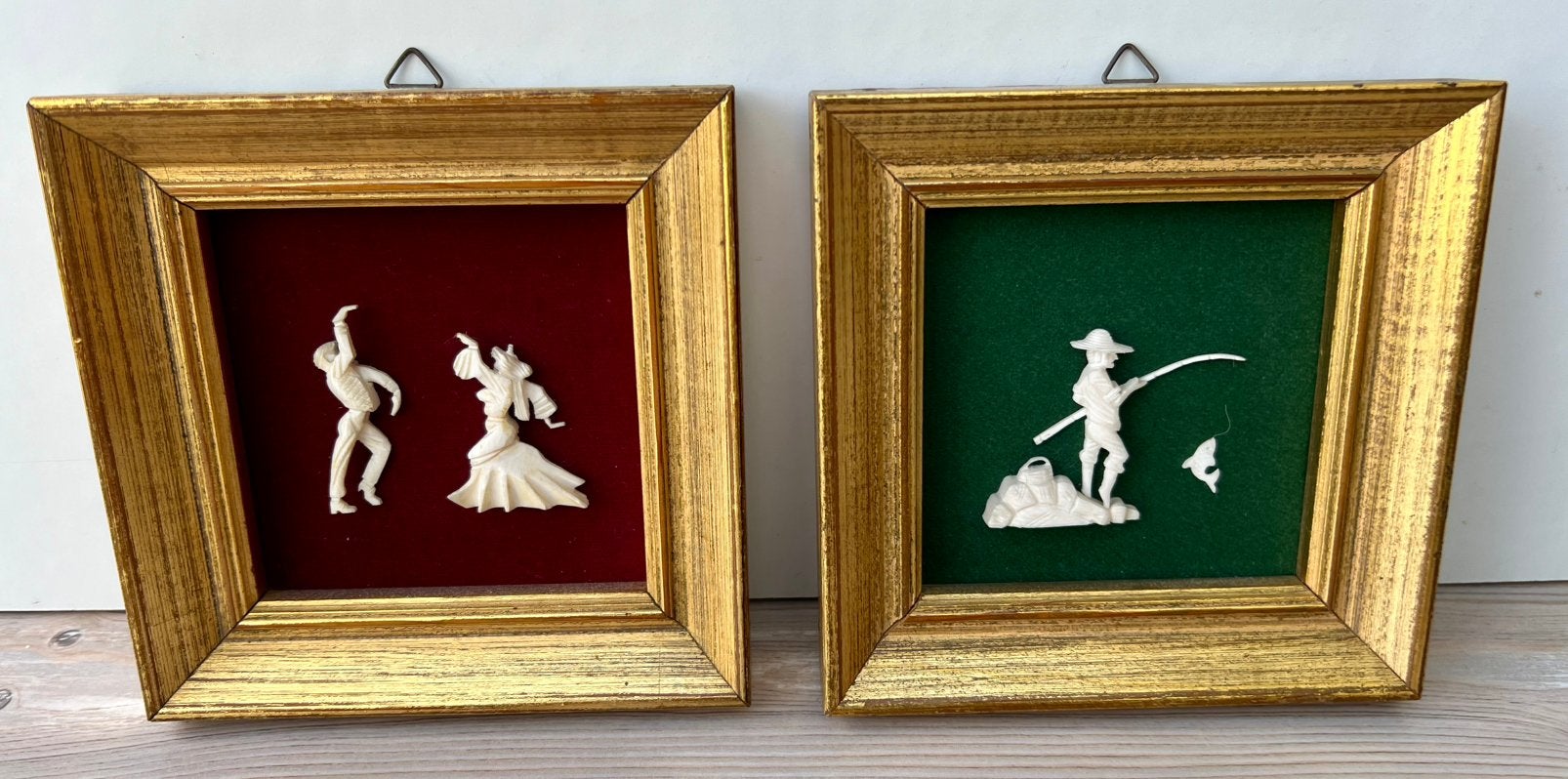 2 Kleine bijzondere vintage schilderijtjes, Ophalen of Verzenden