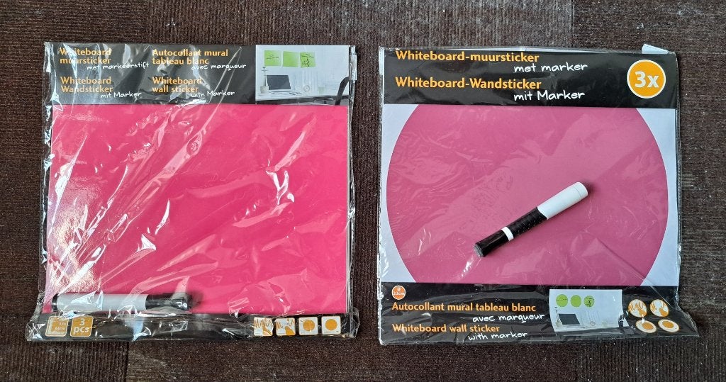 2 sets á 3 whiteboard stickers voor muur of kast - nieuw, Ophalen of Verzenden, Nieuw, Overige typen