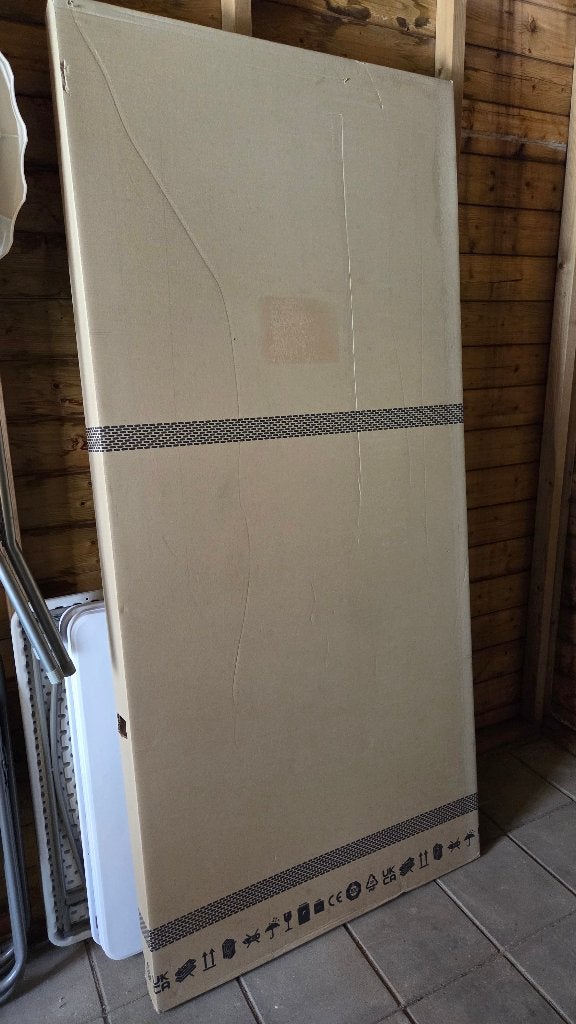 Douchewand gesatineerd glas merk Duka, Ophalen, Nieuw