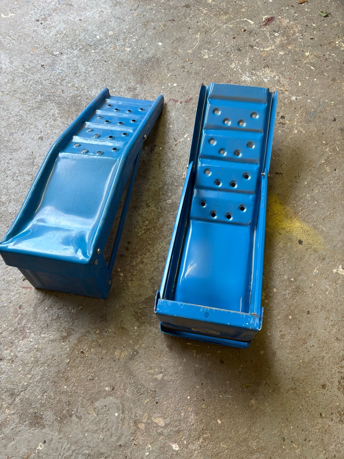 Blauwe oprijplaten voor auto, Ophalen, Gebruikt