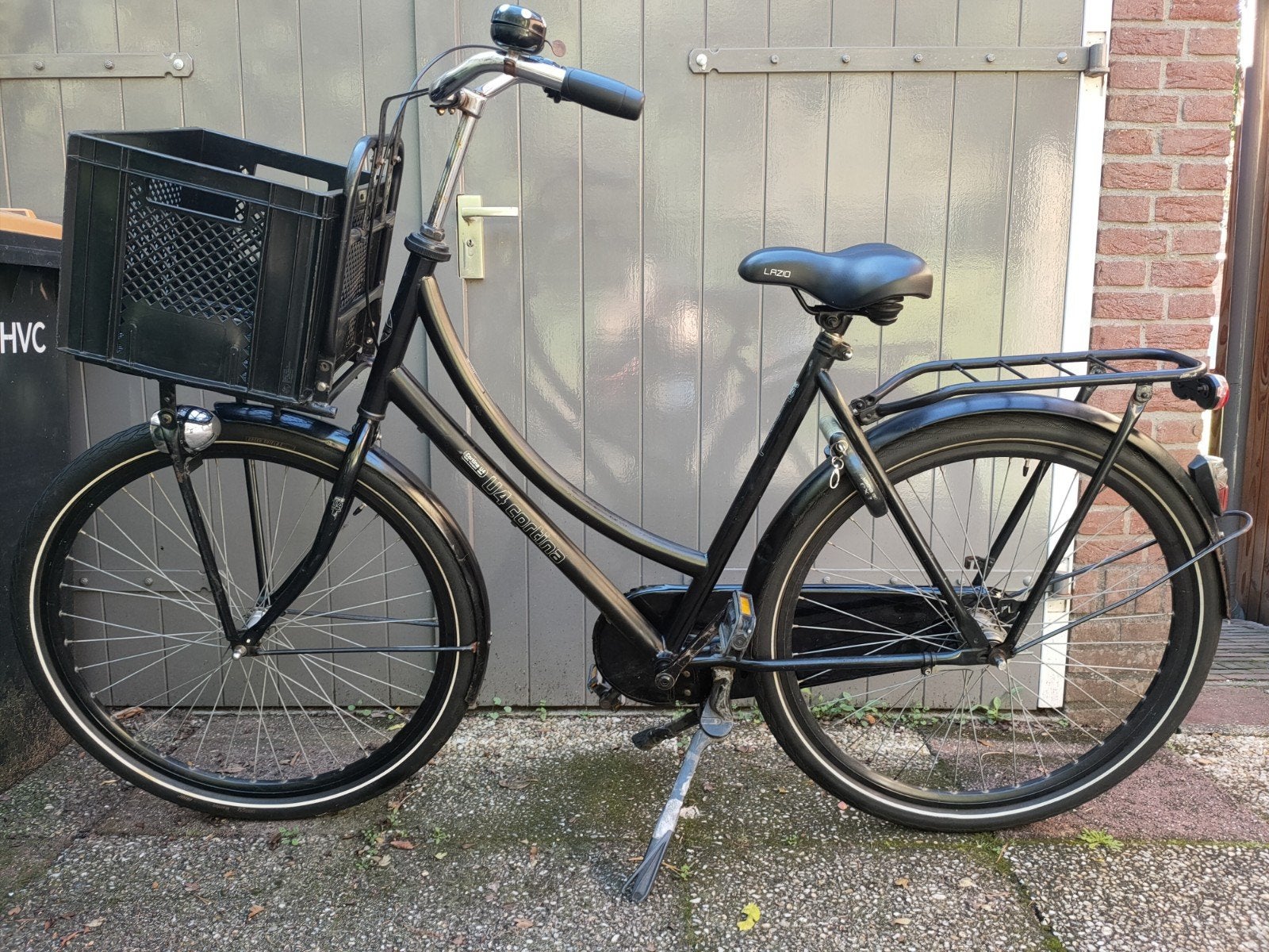 Cortina U4 Zwarte damesfiets 56cm, 28inch, nieuwe banden+ket, Terugtraprem, Versnellingen, Ophalen, Overige merken