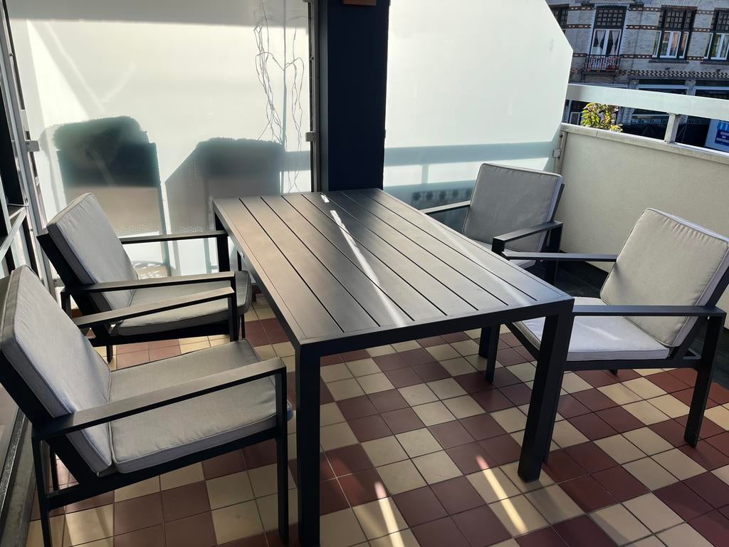 Bellagio Tuinset 5-delig, Ophalen, 4 zitplaatsen, Aluminium, Zo goed als nieuw