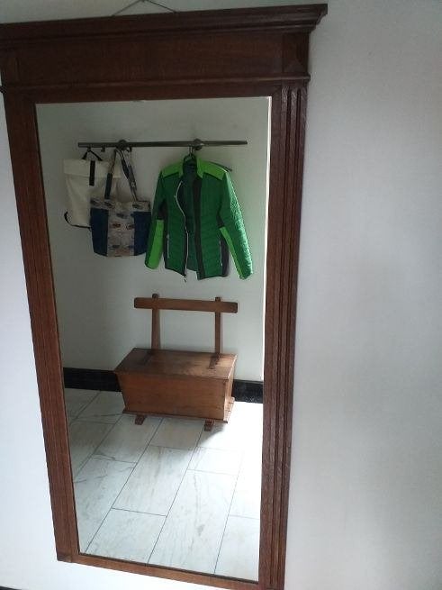 Grote (antieke) wandspiegel, Ophalen, Gebruikt, 75 tot 100 cm, 150 tot 200 cm