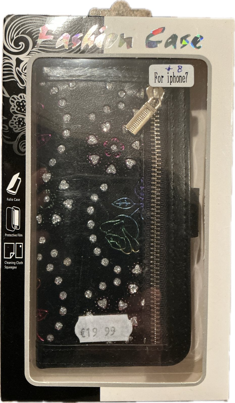 NIEUW️  iPhone hoesje voor iPhone 7 of 8 - Zwart met glitter, Telecommunicatie, Mobiele telefoons | Hoesjes en Frontjes | Apple iPhone