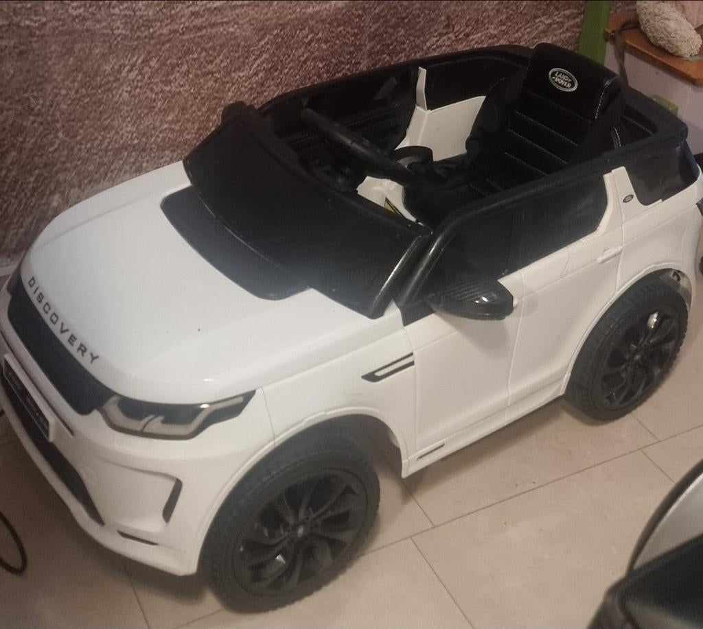 Witte Land Rover Discovery elektrische kinderauto, Kinderen en Baby's, Speelgoed | Buiten | Accuvoertuigen, Ophalen of Verzenden