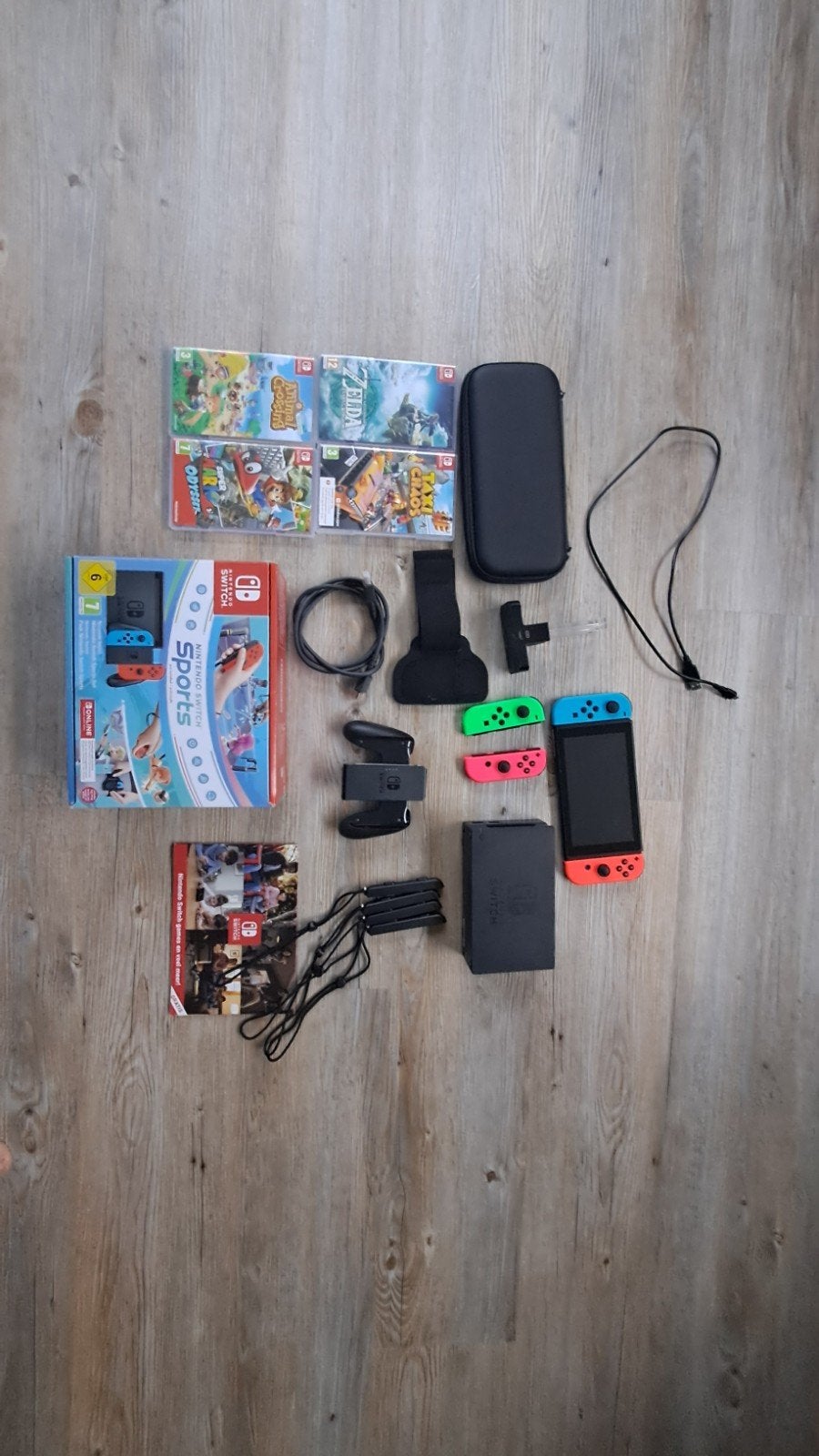 Nintendo switch met spellen en originele doos, Switch 2019 Upgrade, Met games, Met 2 controllers, Ophalen of Verzenden