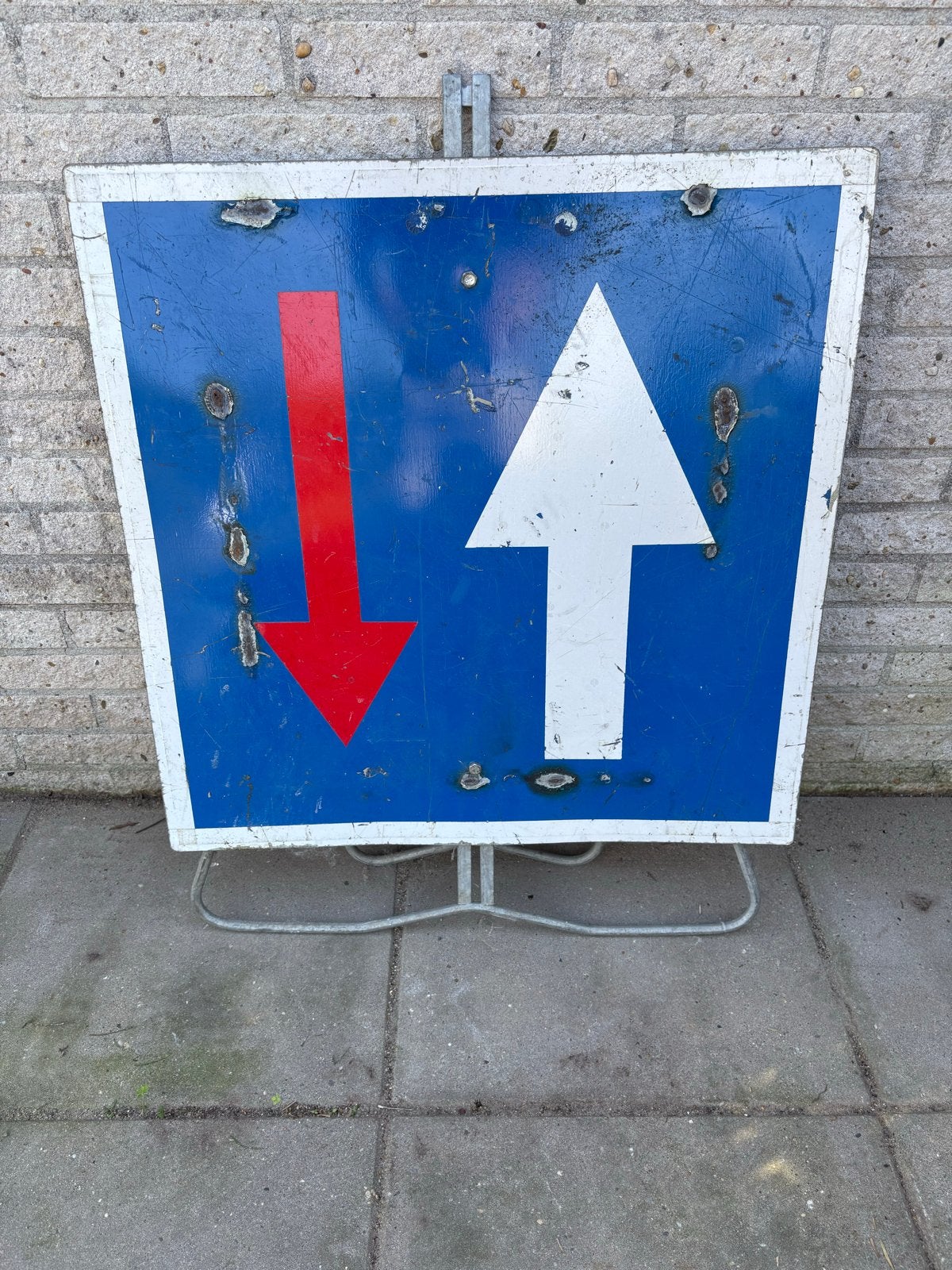 Vintage Frans Verkeersbord, Antiek en Kunst, Ophalen of Verzenden
