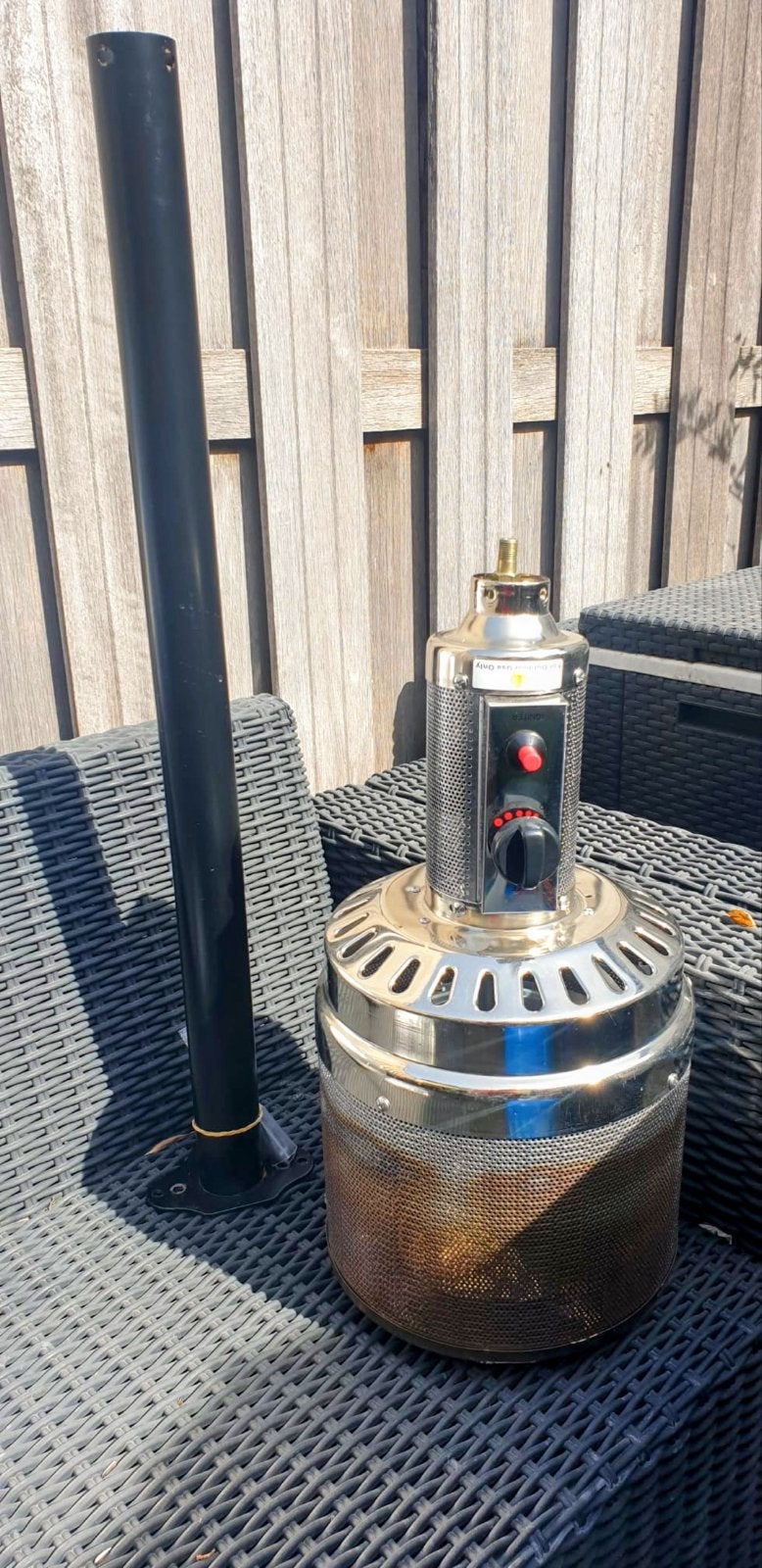 Eurom Patio Heater met gasfles (grotendeels gevuld), Ophalen, Gebruikt, Gas, Vloer