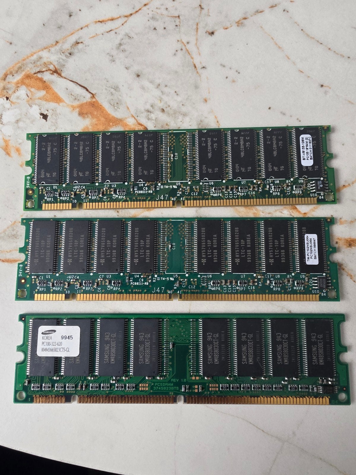 DDR SDRAM Geheugenmodules - 3 stuks, 100/133, Server, Ophalen of Verzenden, DDR