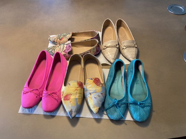 5 paar prima ballerina,s maat 38 in 1 koop, Ophalen of Verzenden, Zo goed als nieuw, Overige kleuren