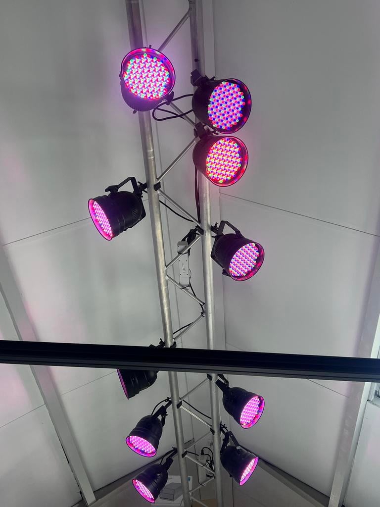 Complete Studio LED Verlichting Set met 6m Trilight Rek, Ophalen of Verzenden, Zo goed als nieuw, Licht, Kleur