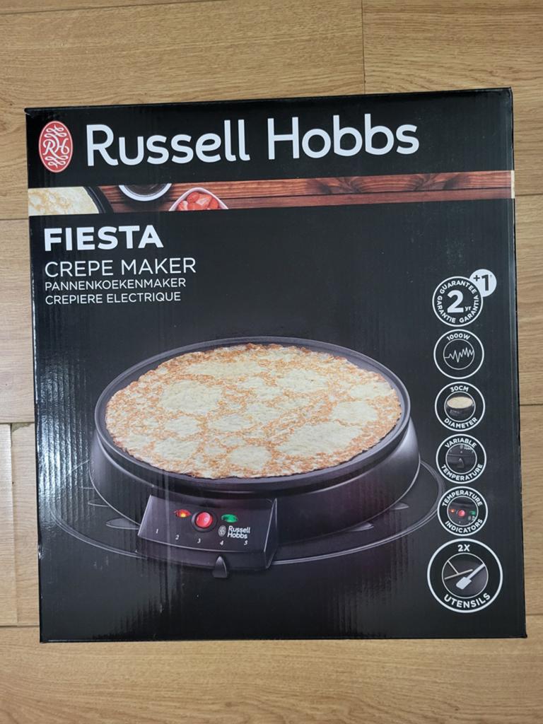 Electrische crepe / pannekoek maker, Russel Hobbs, Ophalen of Verzenden, Nieuw, Zwart, Overige merken