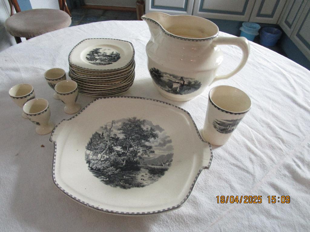 landschap servies onderdelen, Antiek en Kunst, Ophalen of Verzenden