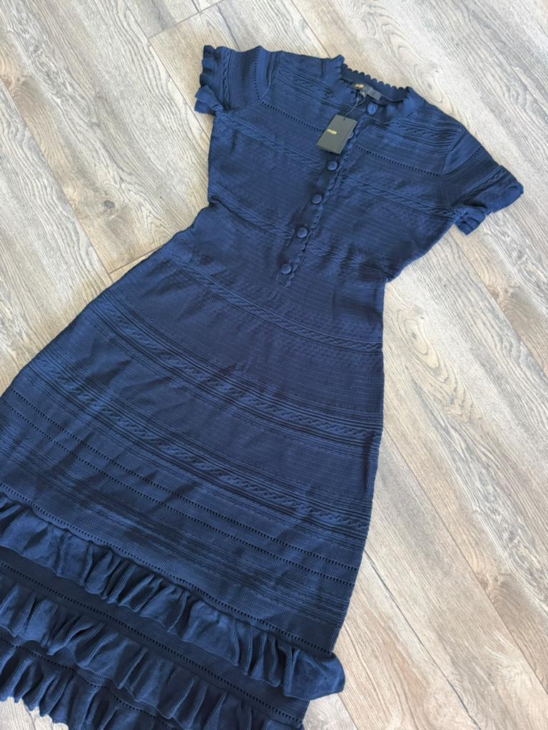 Maje 36, Blauw, Nieuw, Ophalen of Verzenden, Knielengte