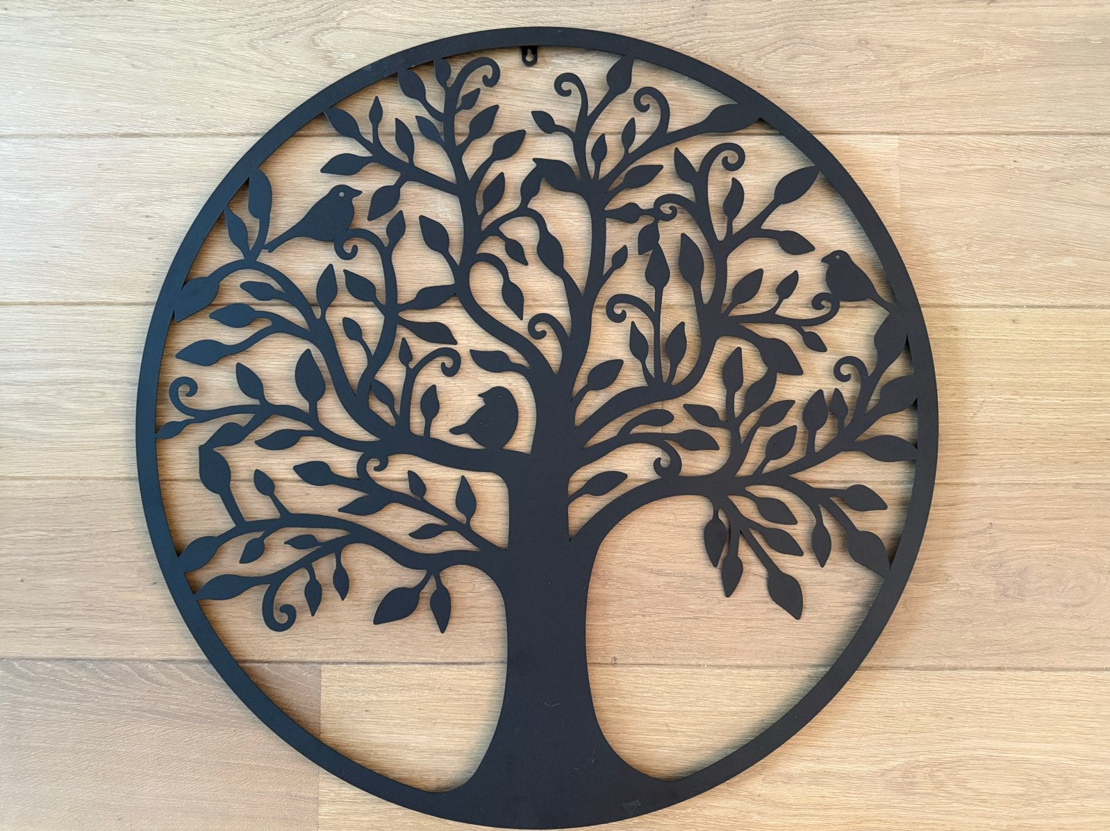 Wanddecoratie levensboom, Metaal, 80 cm, Ophalen of Verzenden, Bruin