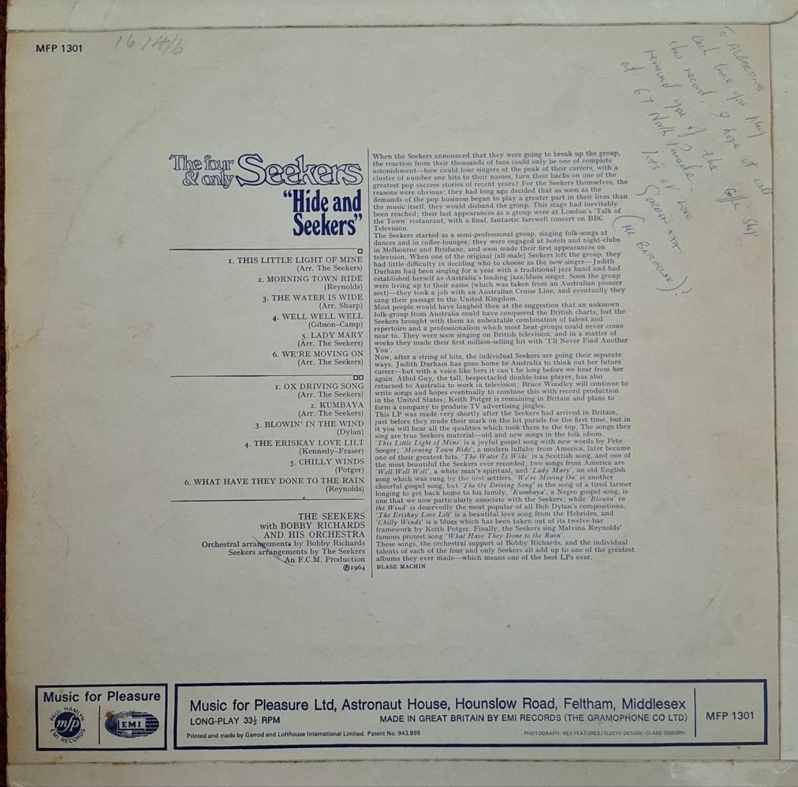 Foto 3 van The Four & Only Seekers - Vintage LP (Pop/Folk)