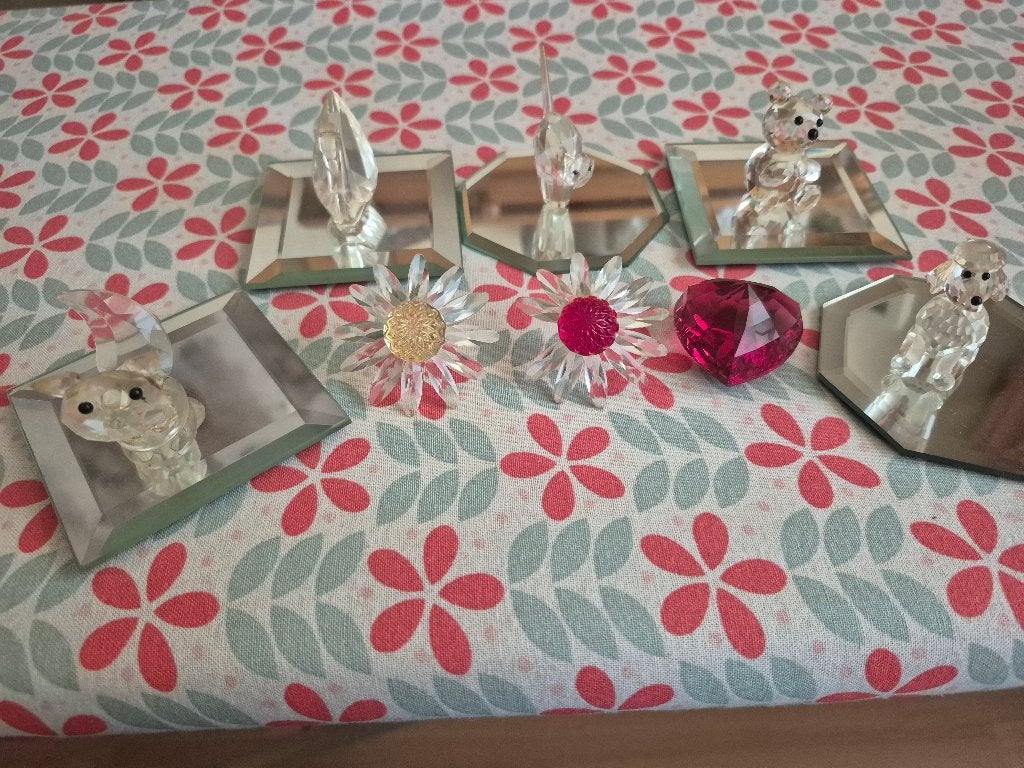 5glazen swarovski beeldjes dieren, Ophalen of Verzenden, Gebruikt, Figuurtje