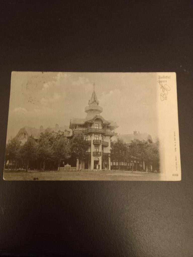 Briefkaart Badhotel Baarn  gelopen, Verzenden, Voor 1940, Zo goed als nieuw, Overige onderwerpen