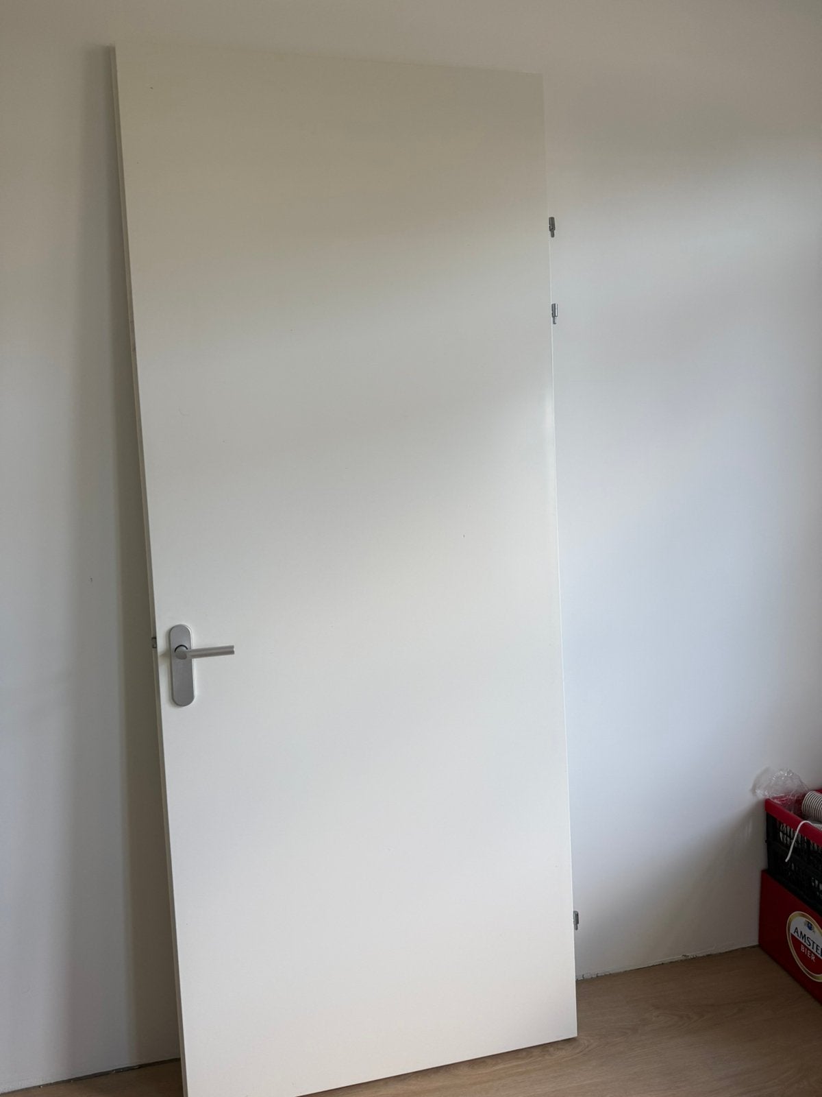 Te koop Svedex opdekdeur nieuw wit, Doe-het-zelf en Verbouw, Deuren en Horren, Ophalen, 80 tot 100 cm, 215 cm of meer, Binnendeur