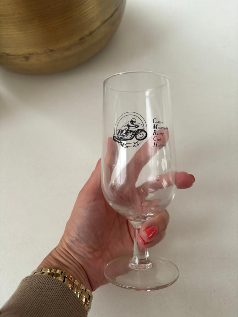 Classic Motorcycle Racing Club Holland bierglazen, Ophalen, Nieuw, Bierglas