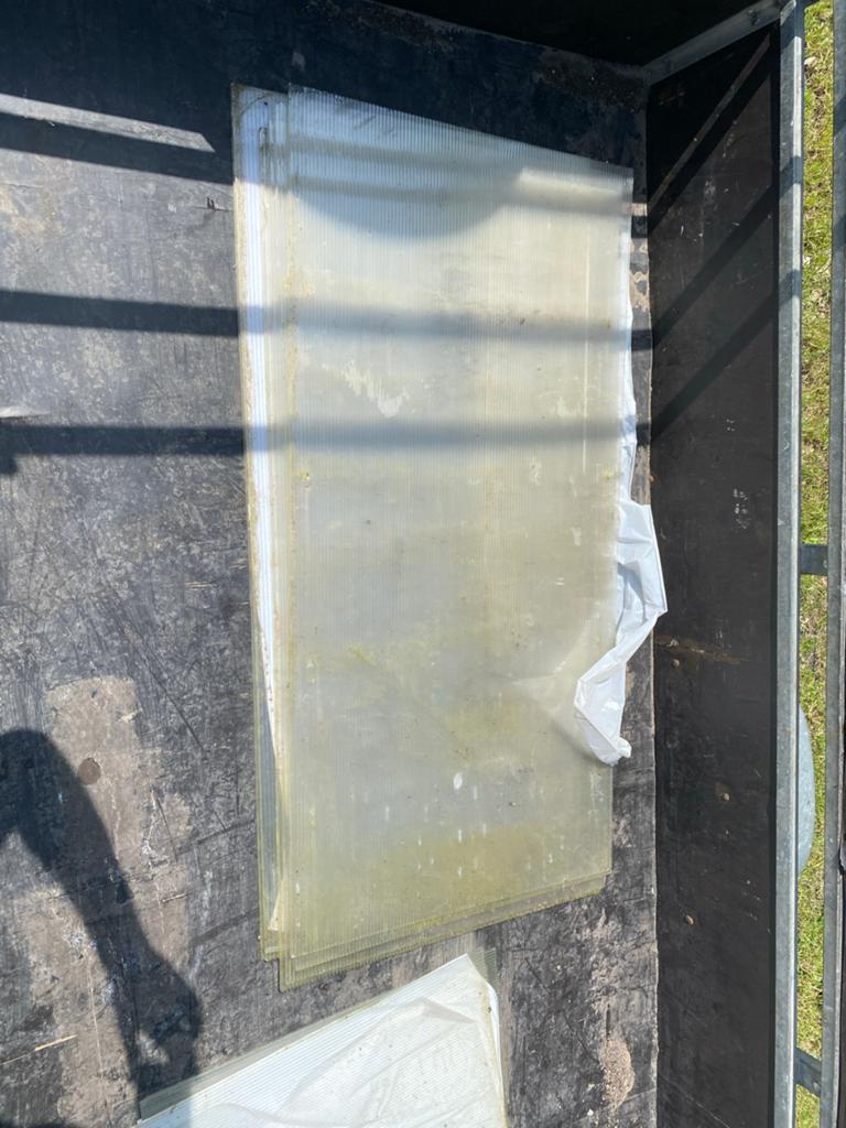 Verkleurde Polycarbonaat Platen - 6 Grote, 2 Kleine, Doe-het-zelf en Verbouw, Platen en Panelen, Ophalen, Gebruikt, Overige materialen