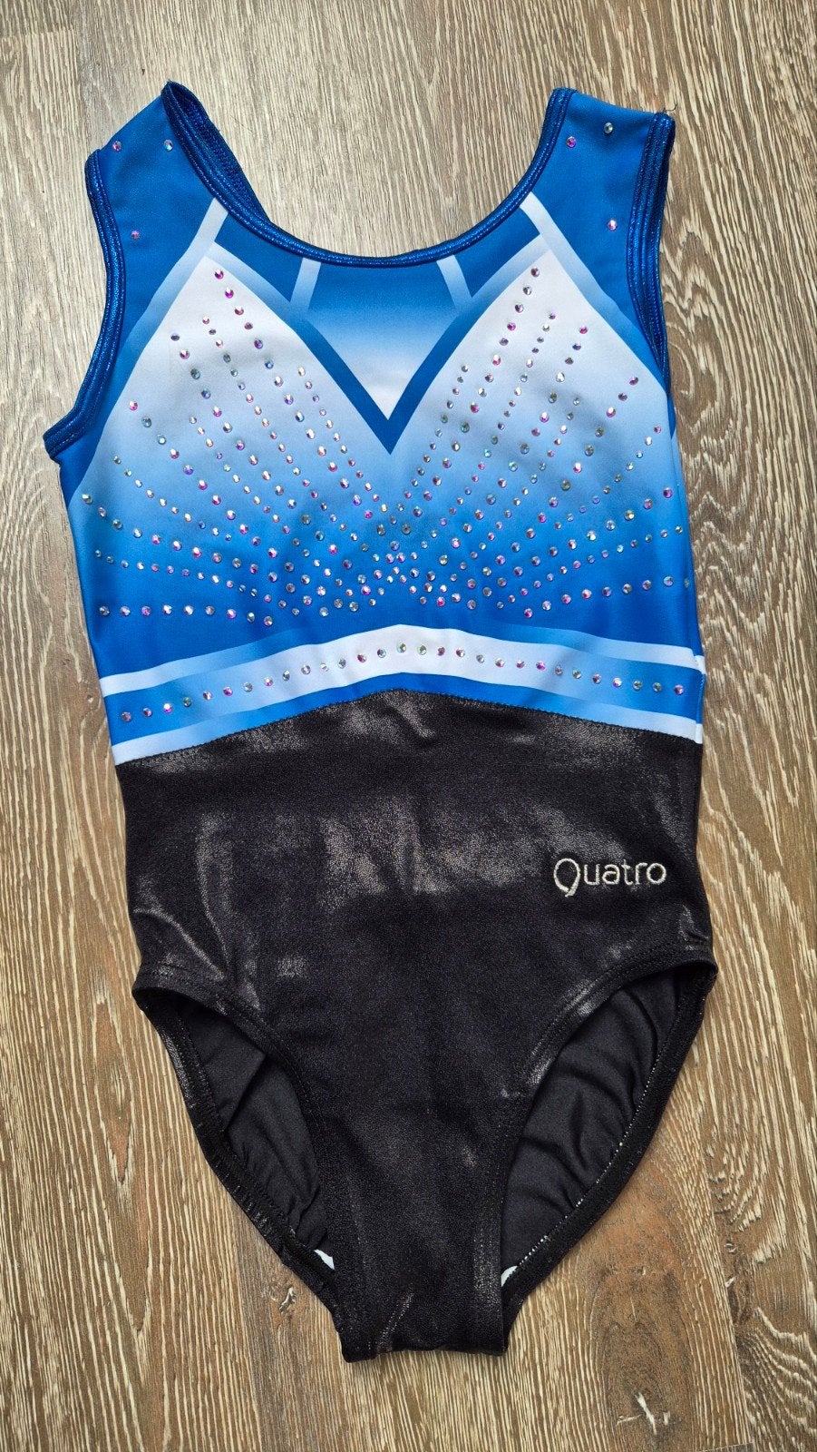 Turnpakje Quatro - maat CME, Blauw, Zo goed als nieuw, Turnpak(je), Kindermaat 122 t/m 140