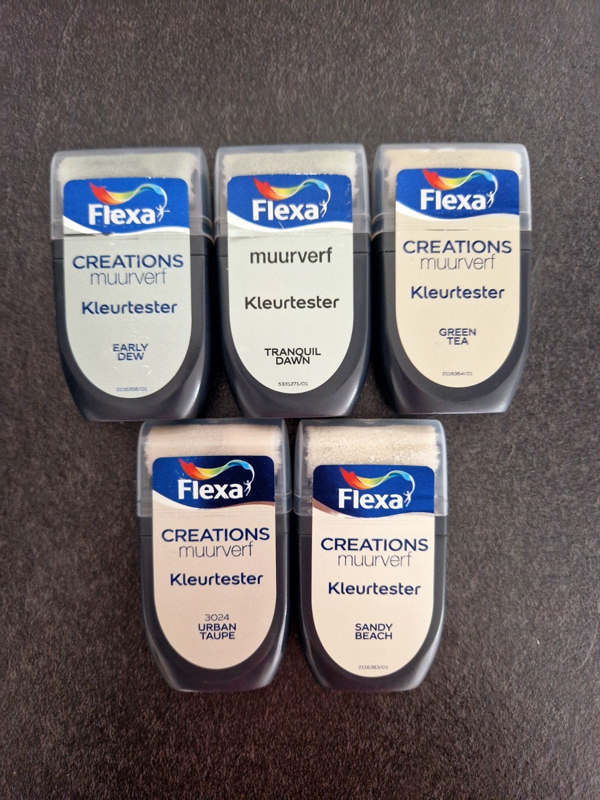 7 kleurtesters Flexa, Ophalen of Verzenden, Overige kleuren