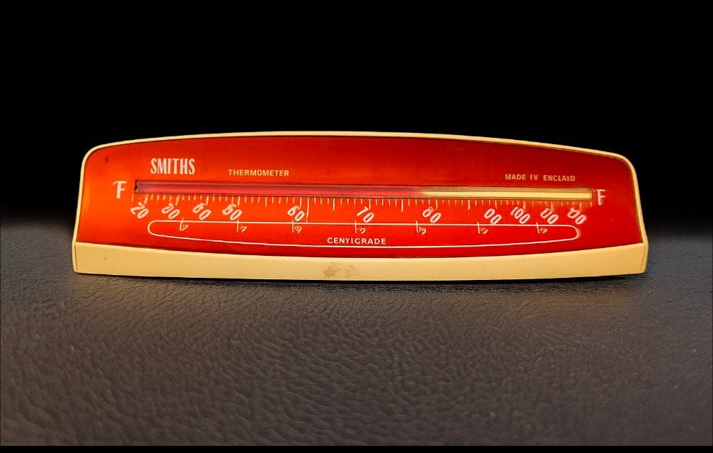 60's Vintage Smiths dashboard thermometer – Made in England, Ophalen of Verzenden