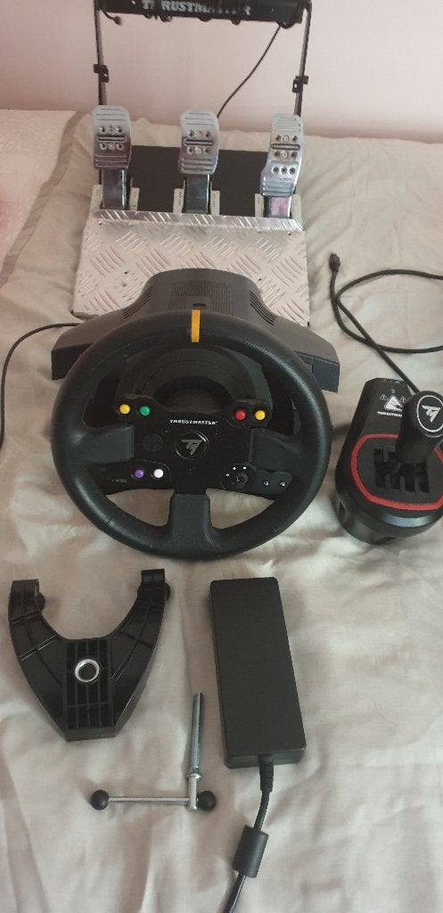 TRUSTMASTER T500 SUPERSET MET NIEUWE SHIFTER LEREN STUURWIEL, Ophalen of Verzenden, Zo goed als nieuw, TrustMaster en Honeycomb