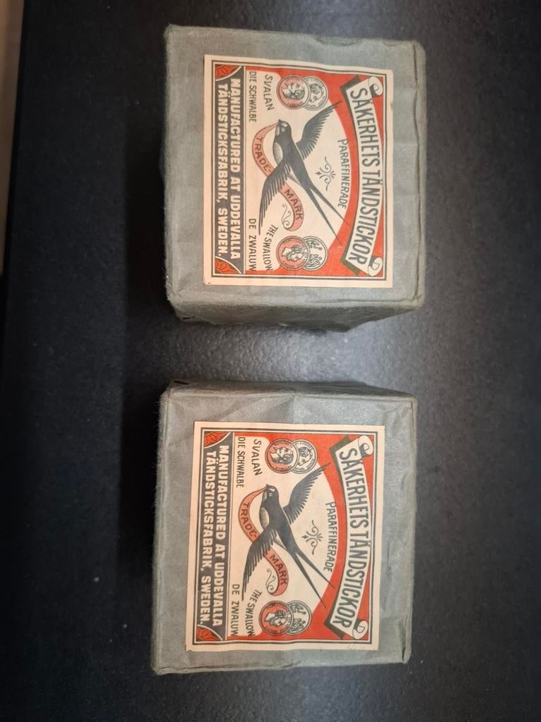 2 Dichte Pakken Zwaluw Lucifers - Vintage Collectie, Ophalen of Verzenden