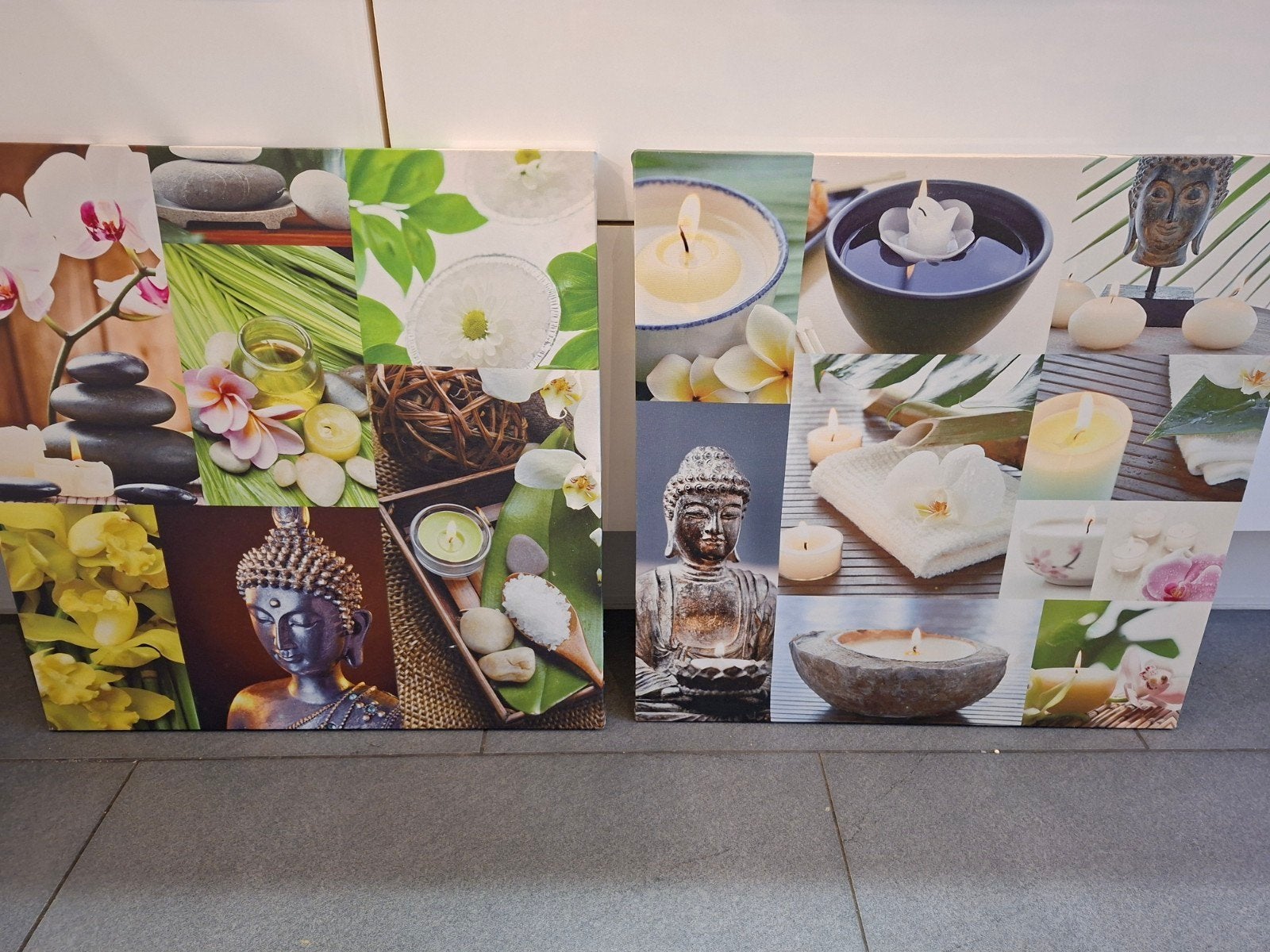 2 Boeddha canvas doeken, Ophalen, Gebruikt, Schilderij