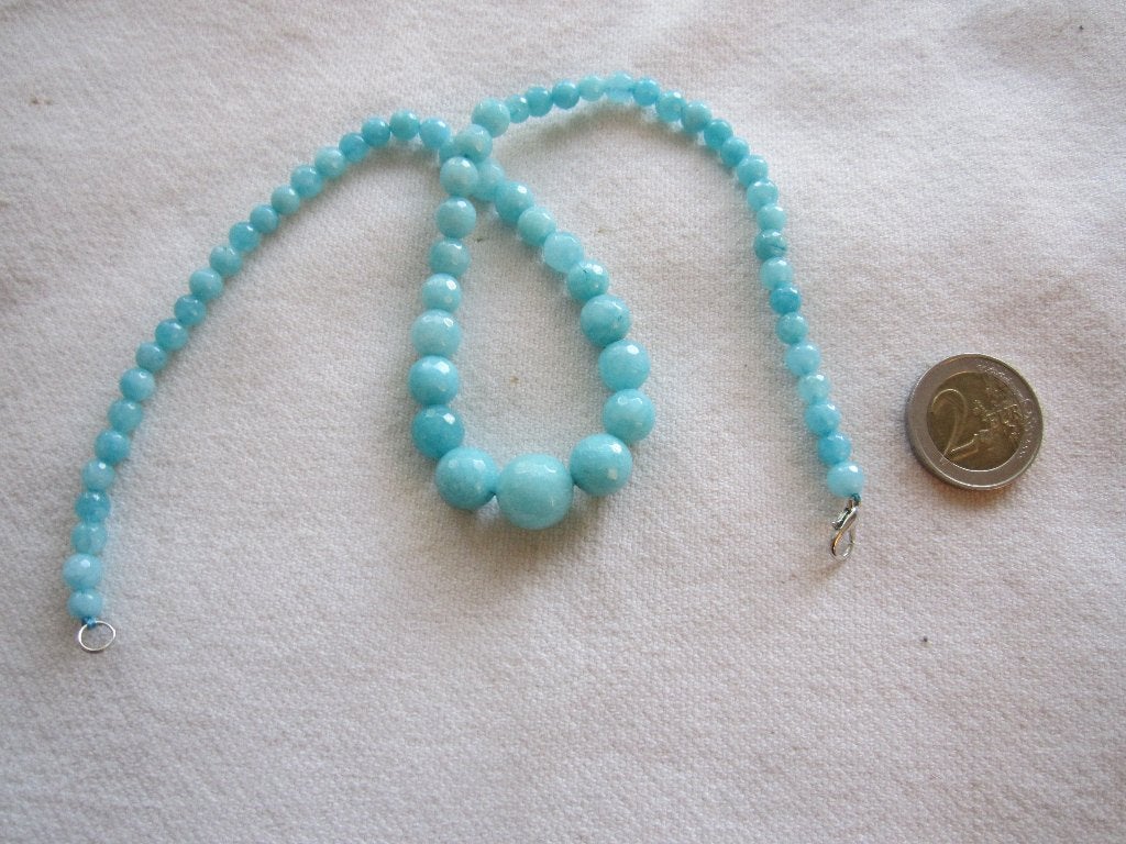 42.   Aparte broche, facetgealepen,  48 cm., Ophalen, Overige materialen, Ketting