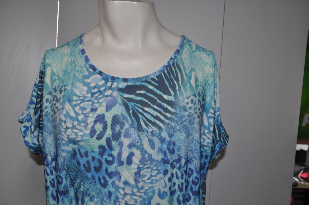 Ad12 Angelle Milan maat XL blauw tinten jurk, Angelle Milan, Blauw, Jurk, Ophalen of Verzenden