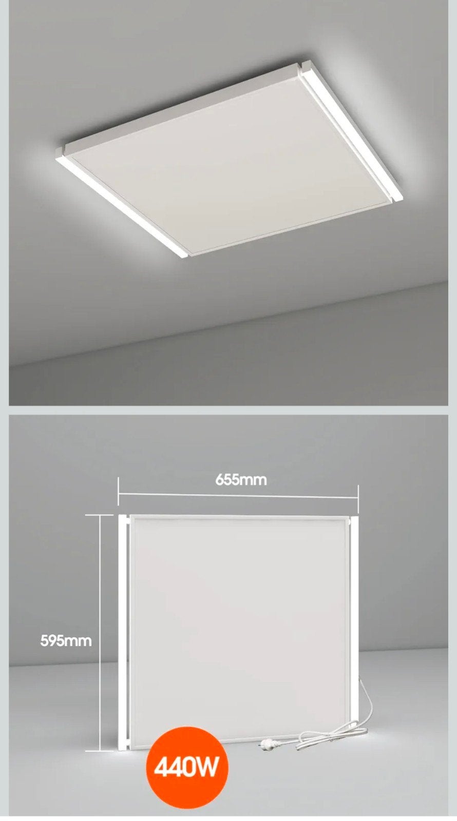 Infrarood Plafondverwarming 440W met LED & Thermostaat, Ophalen of Verzenden