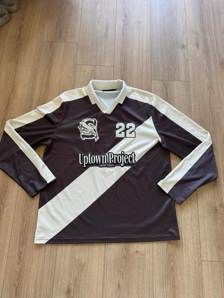 Saint Blanc Uptown Football Jersey Brown | M., Ophalen of Verzenden, Zo goed als nieuw, Maat 48/50 (M), Bruin