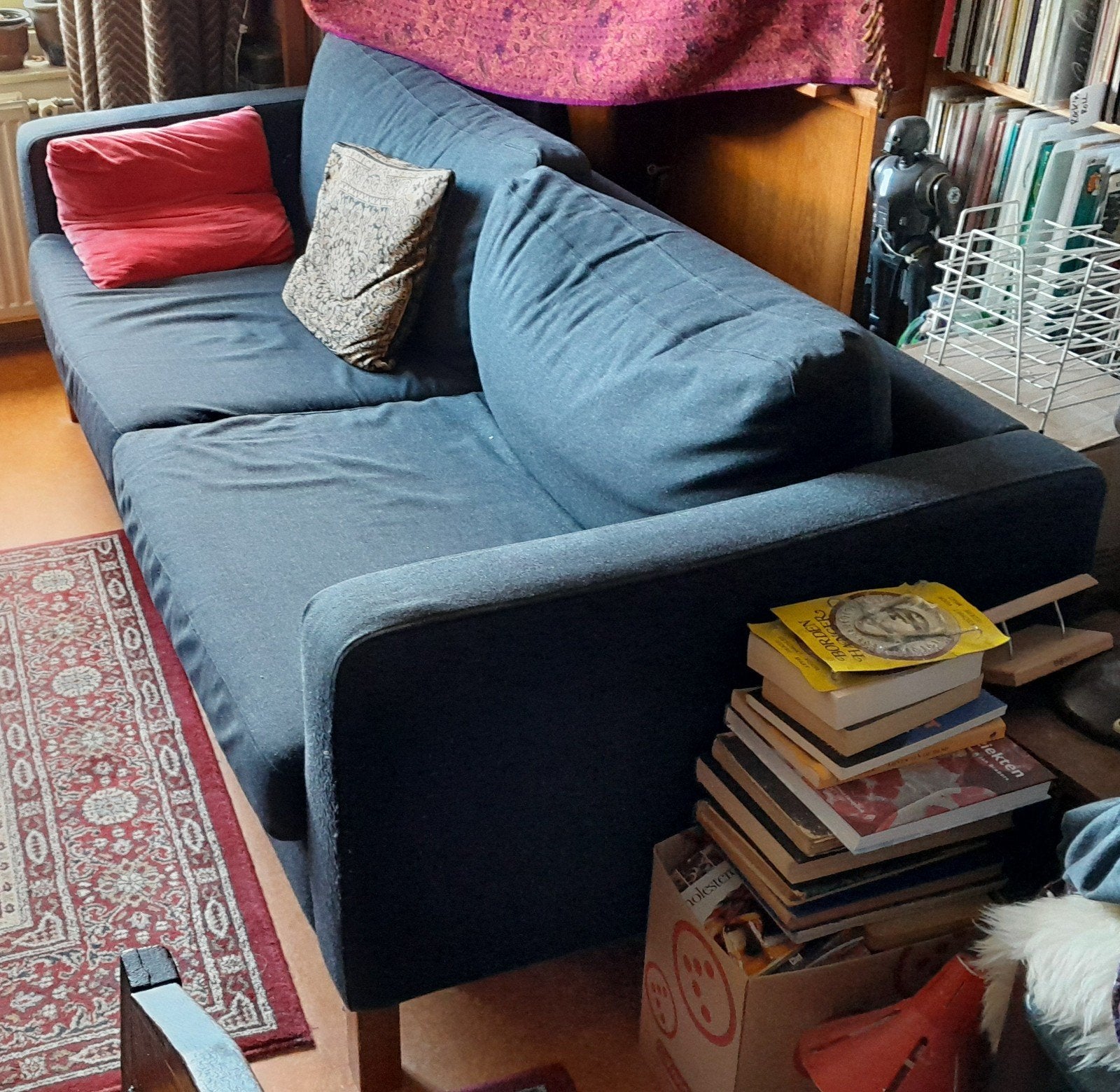 GRATIS Ikea Karlstad bank, Ophalen, Gebruikt, Driepersoons, 75 tot 100 cm