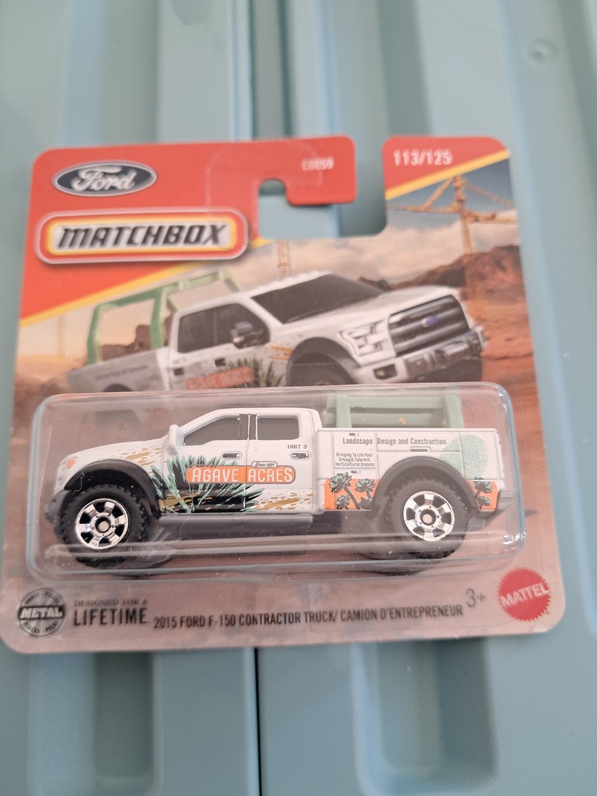Matchbox 2015 Ford F-150 Contractor Truck Agave Acres ovp, Ophalen of Verzenden, Nieuw, Bus of Vrachtwagen