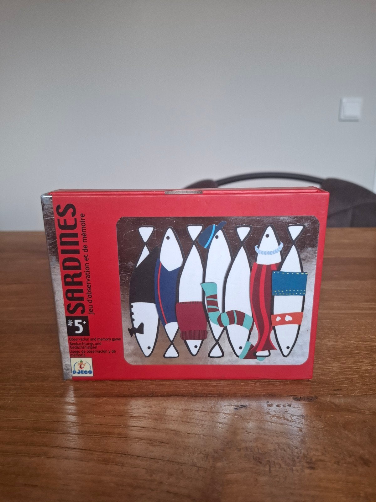 Sardines Djeco – Geheugenspel & Observatiespel – 2-4 spelers, Drie of vier spelers, Ophalen of Verzenden, Zo goed als nieuw, Djeco