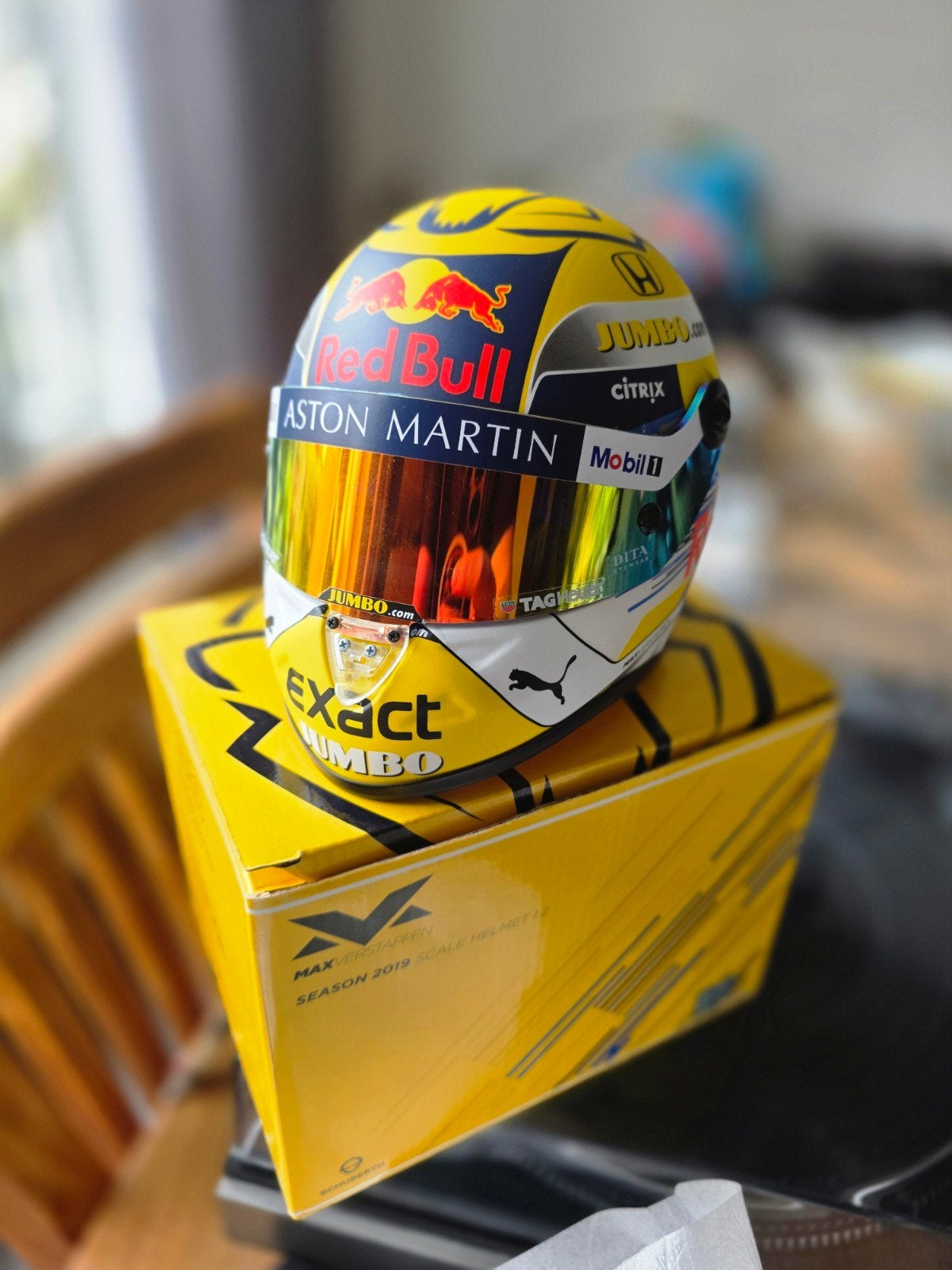 Max Verstappen schaalmodel helm seizoen 2019 - Nieuwstaat, Ophalen of Verzenden, Nieuw, Formule 1