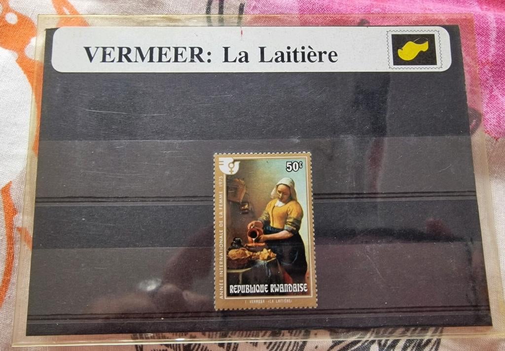 Postzegel Vermeer - Republique Rwandaise geseald, Ophalen of Verzenden, Buitenland