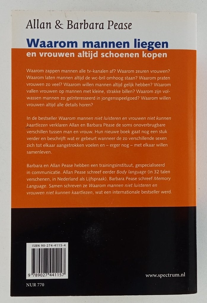 Waarom mannen liegen en vrouwen altijd schoenen kopen, Boeken, Ophalen of Verzenden, Gelezen, Sociale psychologie
