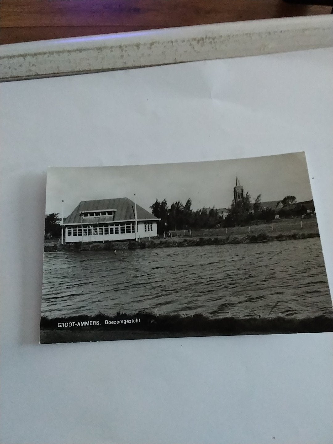 Oude ansichtkaart Groot-Ammers, Boezemgezicht, Verzamelen, Ophalen of Verzenden, 1940 tot 1960, Gelopen, Zuid-Holland